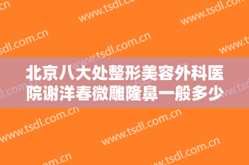 北京八大处整形美容外科医院谢洋春微雕隆鼻一般多少钱?效果怎么样?