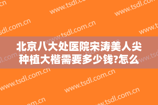 北京八大处医院宋涛美人尖种植大楷需要多少钱?怎么样?