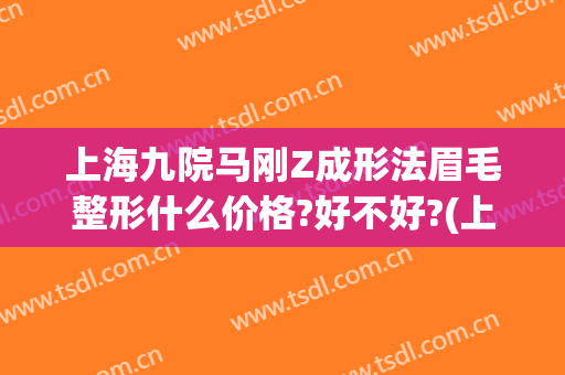 上海九院马刚Z成形法眉毛整形什么价格?好不好?(上海第九人民医院做眉毛吗)