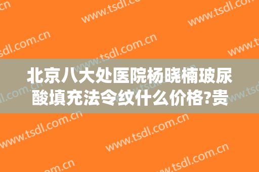 北京八大处医院杨晓楠玻尿酸填充法令纹什么价格?贵不贵?(北京八大处注射玻尿酸)