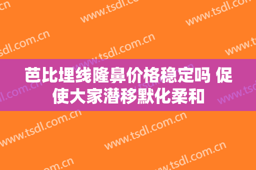 芭比埋线隆鼻价格稳定吗 促使大家潜移默化柔和