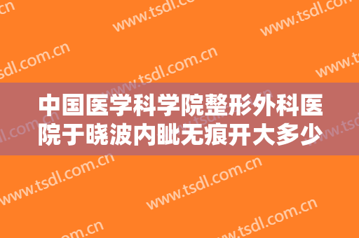 中国医学科学院整形外科医院于晓波内眦无痕开大多少钱?可靠吗?