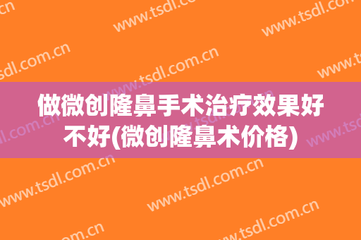 做微创隆鼻手术治疗效果好不好(微创隆鼻术价格)