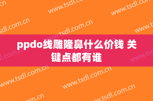 ppdo线雕隆鼻什么价钱 关键点都有谁