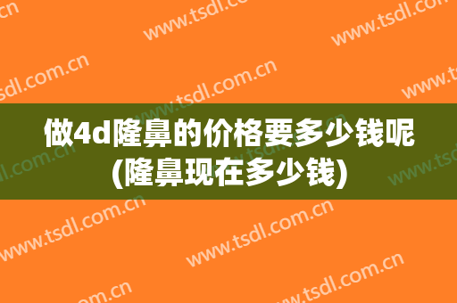做4d隆鼻的价格要多少钱呢(隆鼻现在多少钱)