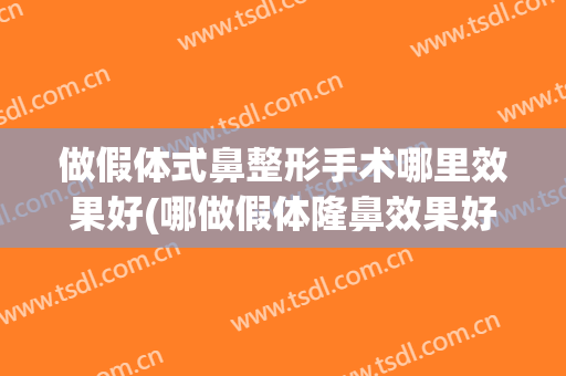 做假体式鼻整形手术哪里效果好(哪做假体隆鼻效果好)