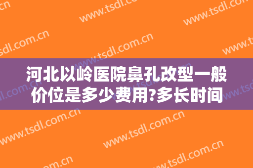 河北以岭医院鼻孔改型一般价位是多少费用?多长时间恢复?
