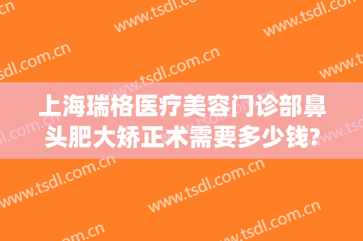 上海瑞格医疗美容门诊部鼻头肥大矫正术需要多少钱?靠谱吗?(上海瑞丽整形美容医院正规吗)