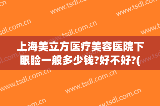 上海美立方医疗美容医院下眼睑一般多少钱?好不好?(上海美立方做眼睛最好的医生)