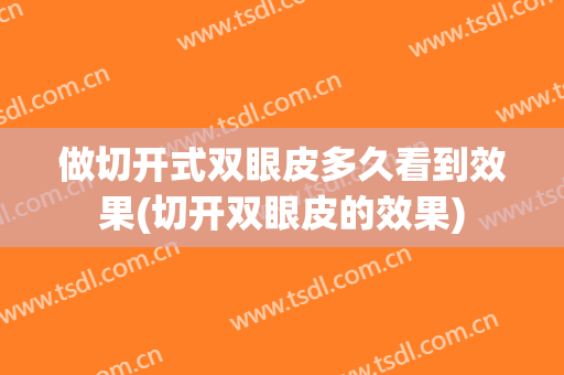 做切开式双眼皮多久看到效果(切开双眼皮的效果)