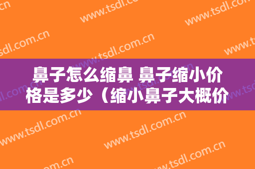 鼻子怎么缩鼻 鼻子缩小价格是多少（缩小鼻子大概价位是多少）