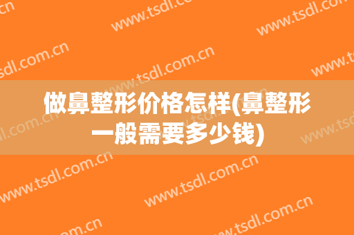 做鼻整形价格怎样(鼻整形一般需要多少钱)