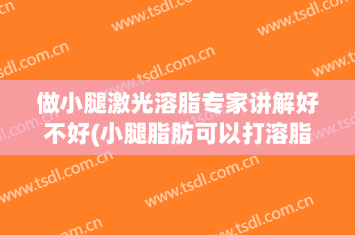 做小腿激光溶脂专家讲解好不好(小腿脂肪可以打溶脂针吗)