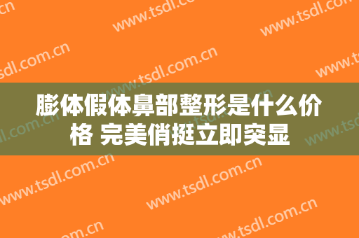 膨体假体鼻部整形是什么价格 完美俏挺立即突显