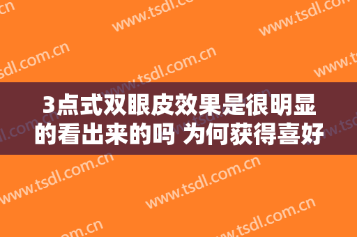 3点式双眼皮效果是很明显的看出来的吗 为何获得喜好