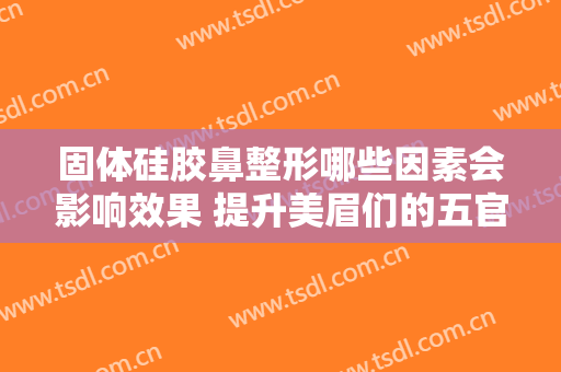 固体硅胶鼻整形哪些因素会影响效果 提升美眉们的五官的精致度