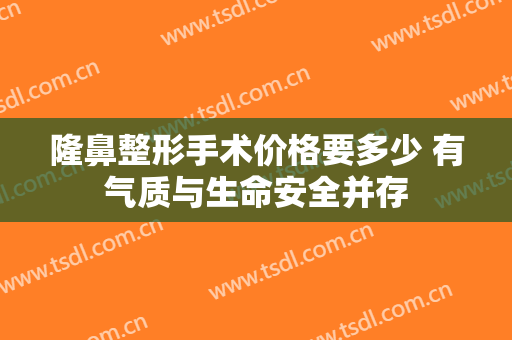 隆鼻整形手术价格要多少 有气质与生命安全并存