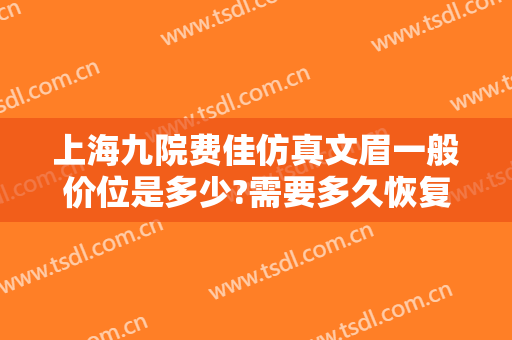 上海九院费佳仿真文眉一般价位是多少?需要多久恢复?