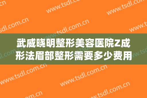 武威晓明整形美容医院Z成形法眉部整形需要多少费用?怎么样?(武威晓明医疗整形)