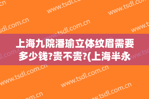 上海九院潘瑜立体纹眉需要多少钱?贵不贵?(上海半永久纹眉哪里好)