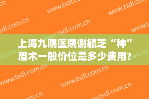 上海九院医院谢毓芝“种”眉术一般价位是多少费用?贵不贵?(上海九医院提眉手术价格)