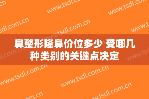鼻整形隆鼻价位多少 受哪几种类别的关键点决定