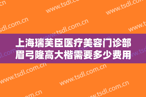 上海瑞芙臣医疗美容门诊部眉弓隆高大楷需要多少费用?贵不贵?