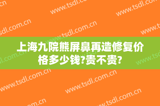 上海九院熊屏鼻再造修复价格多少钱?贵不贵?