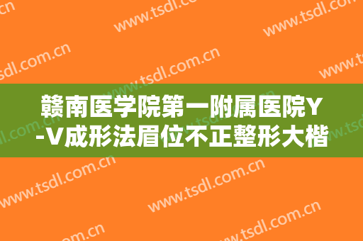 赣南医学院第一附属医院Y-V成形法眉位不正整形大楷需要多少费用?好不好?