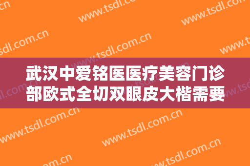 武汉中爱铭医医疗美容门诊部欧式全切双眼皮大楷需要多少钱?效果怎么样?