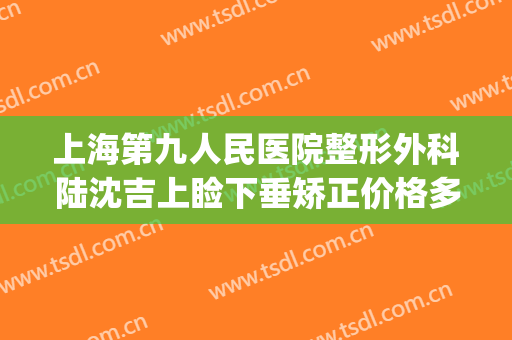 上海第九人民医院整形外科陆沈吉上睑下垂矫正价格多少钱?好不好?(上海九院整形下巴多少钱)