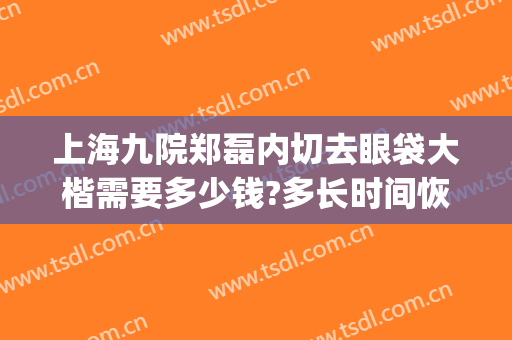 上海九院郑磊内切去眼袋大楷需要多少钱?多长时间恢复?(上海第九医院做眼袋)
