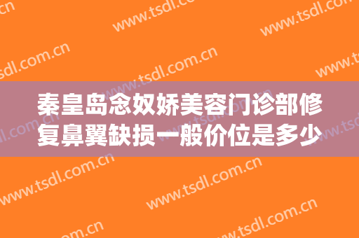 秦皇岛念奴娇美容门诊部修复鼻翼缺损一般价位是多少钱?怎么样?(秦皇岛念奴娇整形医院地址)