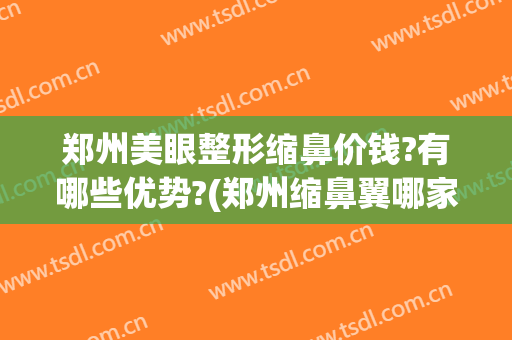 郑州美眼整形缩鼻价钱?有哪些优势?(郑州缩鼻翼哪家医院好)