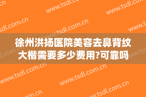 徐州洪扬医院美容去鼻背纹大楷需要多少费用?可靠吗?(徐州隆鼻多少钱)