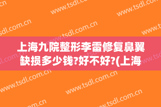 上海九院整形李雷修复鼻翼缺损多少钱?好不好?(上海九院鼻部整形医生)