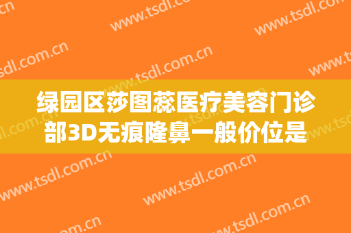 绿园区莎图蕊医疗美容门诊部3D无痕隆鼻一般价位是多少钱?怎么样?(莎图蕊国际整形医院)