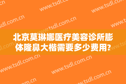 北京莫琳娜医疗美容诊所膨体隆鼻大楷需要多少费用?可靠吗?
