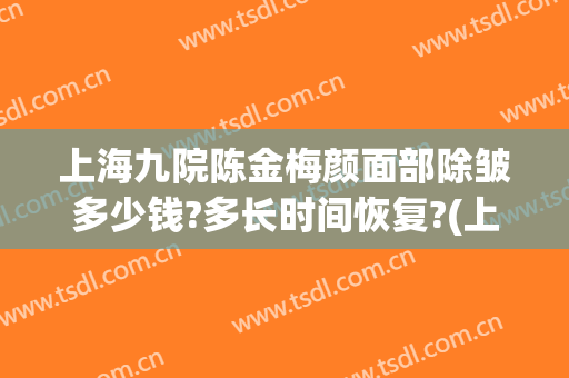 上海九院陈金梅颜面部除皱多少钱?多长时间恢复?(上海九院面部提升除皱专家)