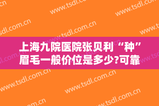 上海九院医院张贝利“种”眉毛一般价位是多少?可靠吗?