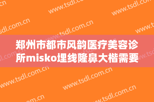 郑州市都市风韵医疗美容诊所misko埋线隆鼻大楷需要多少钱?好不好?(郑州正规医美医院)