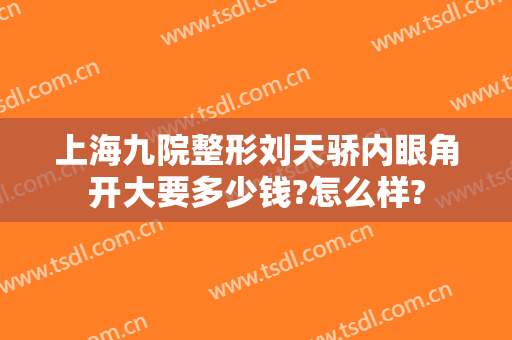 上海九院整形刘天骄内眼角开大要多少钱?怎么样?