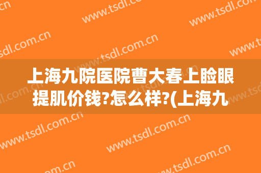 上海九院医院曹大春上睑眼提肌价钱?怎么样?(上海九院医院曹大春上睑眼提肌价钱?怎么样挂号)