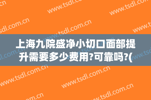 上海九院盛净小切口面部提升需要多少费用?可靠吗?(上海九院小切口面部提升价格)