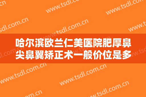 哈尔滨欧兰仁美医院肥厚鼻尖鼻翼矫正术一般价位是多少钱?可靠吗?