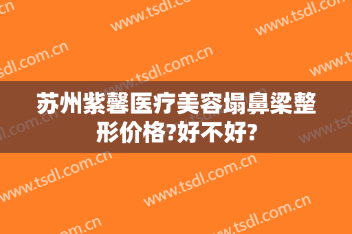 苏州紫馨医疗美容塌鼻梁整形价格?好不好?