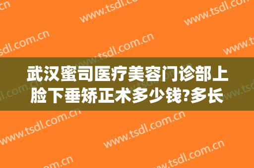 武汉蜜司医疗美容门诊部上脸下垂矫正术多少钱?多长时间恢复?(武汉蜜司整形医院)