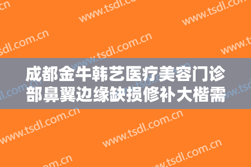成都金牛韩艺医疗美容门诊部鼻翼边缘缺损修补大楷需要多少费用?靠谱吗?