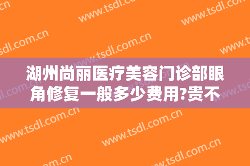 湖州尚丽医疗美容门诊部眼角修复一般多少费用?贵不贵?
