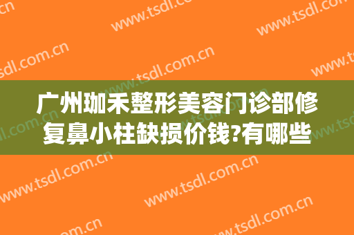 广州珈禾整形美容门诊部修复鼻小柱缺损价钱?有哪些优势?(广州珈禾整形医院)